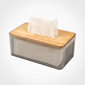 جا دستمال مستطیل رویه چوبی