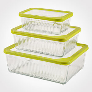 ست ظرف شیشه ای دربدار