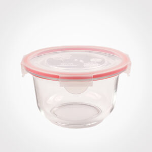 کاسه گرد شیشه ای دربدار کوچک