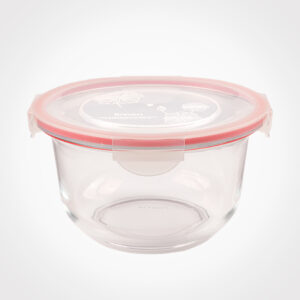 کاسه گرد شیشه ای دربدار متوسط