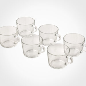 لیوان شیشه ای دسته دار 285 سی سی