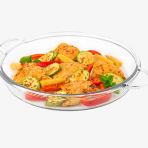 تابه گرد شیشه‌ای 3.4 لیتر