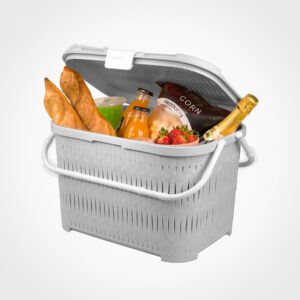 سبد پیک نیک دربدار کوتاه طرح بامبو