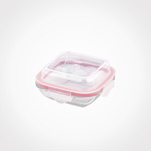 ظروف شیشه ای سرو و نگهداری دربدار 520 میلی لیتر