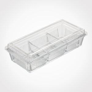 اردورخوری شیشه ای سه خانه درب اکرولیک