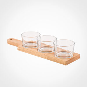 اردورخوری پایه چوبی 190 میلی لیتر 3 عددی
