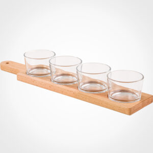 اردورخوری پایه چوبی 190 میلی لیتر 4 عددی