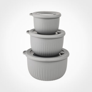 ست کاسه گرد دربدار شیاردار