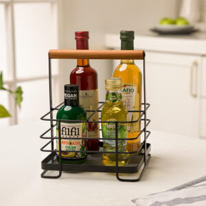 استند فلزی مربع با دسته چوبی