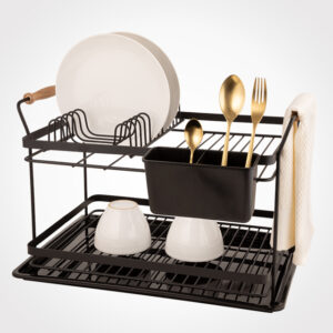 آبچکان فلزی دسته چوبی دو طبقه