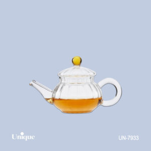 قوری زعفران خطی -درب شیشه ای