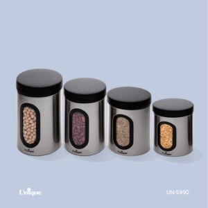 قوطی 4رقم پنجره دار استیل